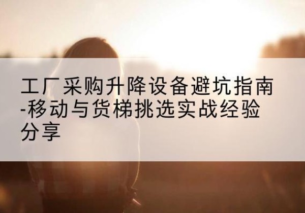 陆丰移动式升降机怎么选-工厂采购升降设备避坑指南-移动与货梯挑选实战经验分享